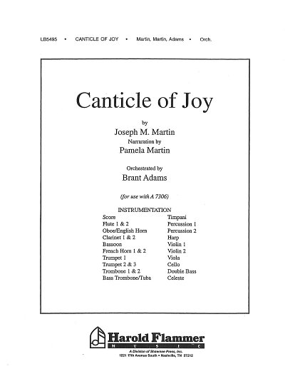 J. Martin: Canticle of Joy, Sinfo (Pa+St)