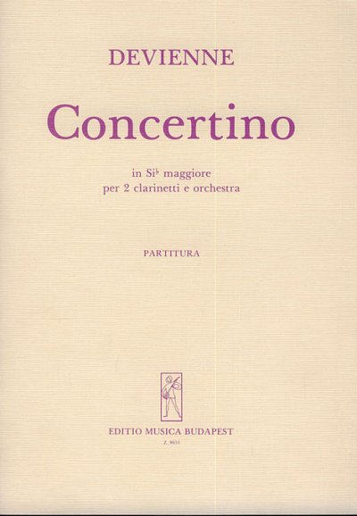 F. Devienne: Concertino in Sib maggiore, 2KlarOrch (Part.)