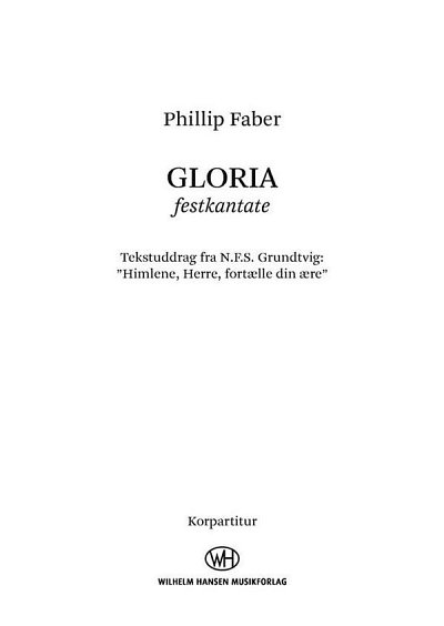 P. Faber: Gloria, GchKlav (Chpa)