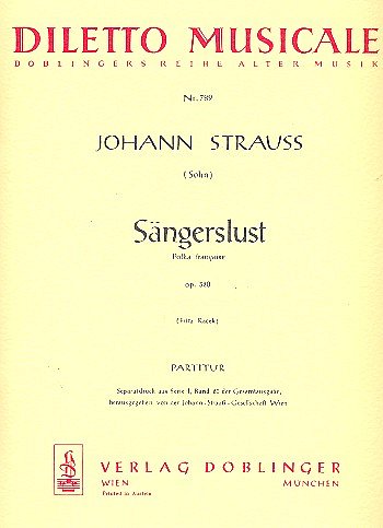 J. Strauss (Sohn): Saengerslust Polka Francaise Op 328 Dilet