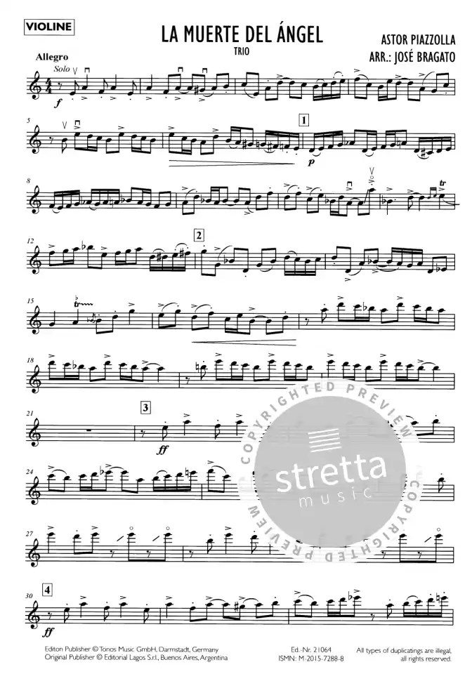 A. Piazzolla: La muerte del Angel, Klavtrio (Pa+St) (4)