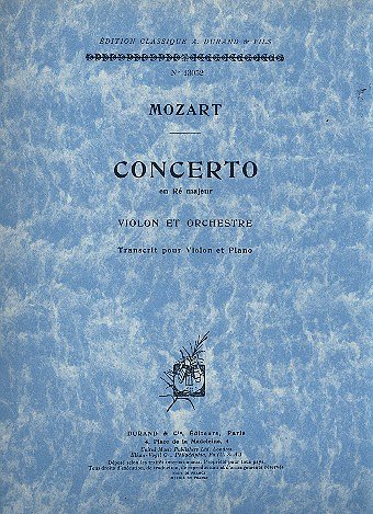 W.A. Mozart: Concerto K 218 Vl-Piano , VlKlav (KlavpaSt)