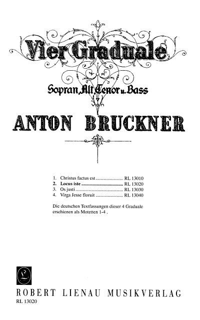 A. Bruckner: Graduale , GCh4 (Chpa)