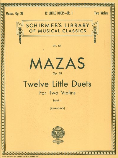 H. Schradieck: 12 Little Duets, Op. 38 - Book 1