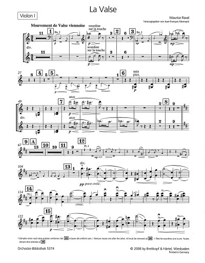 M. Ravel: La Valse, Sinfo (Vl1)