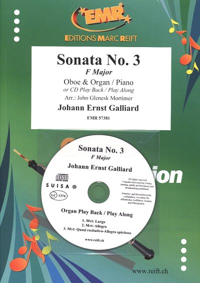 J.E. Galliard: Sonata No. 3, ObKlv/Org (+CD)