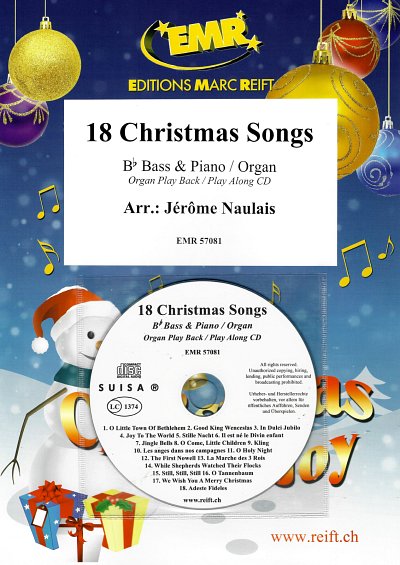 J. Naulais: 18 Christmas Songs, TbBKlv/Org (+CD)