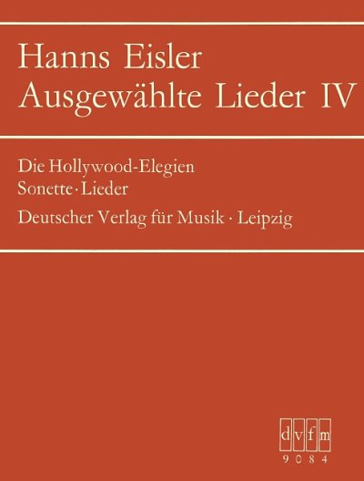 AQ: H. Eisler: Ausgewählte Lieder 4, GesKlav (B-Ware)