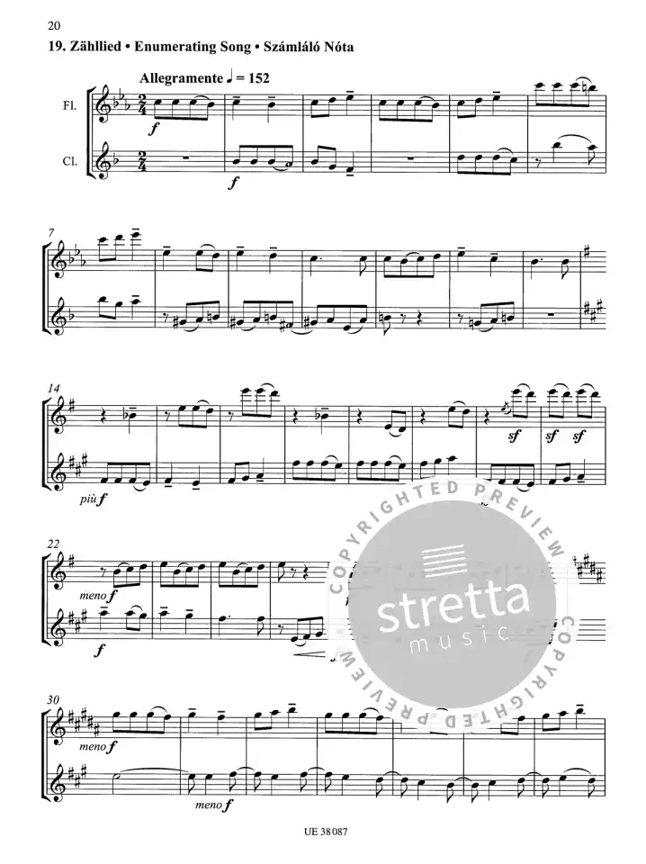 B. Bartók: 20 Duos, FlKlar (Sppa) (4)