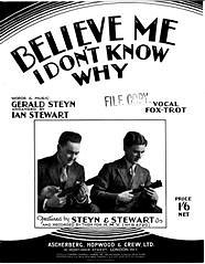 Gerald Steyn, Ian Stewart: Believe Me I Don't Know Why