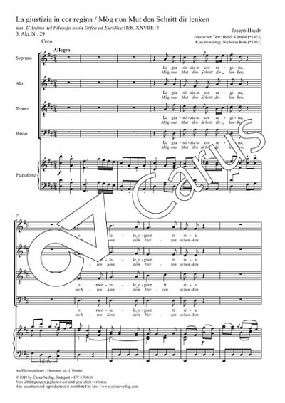 DL: J. Haydn: La giustizia in cor regina D-Dur Hob, GCh4 (Pa