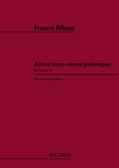 F. Alfano: Antica Ninna - Nanna Partenopea, GesKlav