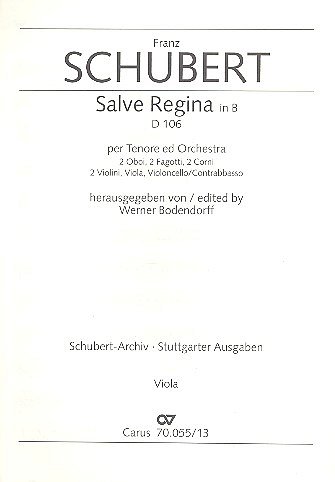 F. Schubert: Salve Regina in B D 106 / Einzelstimme Va.