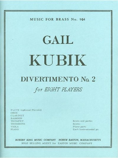 Gail Kubik: Divertimento No.2 (Pa+St)