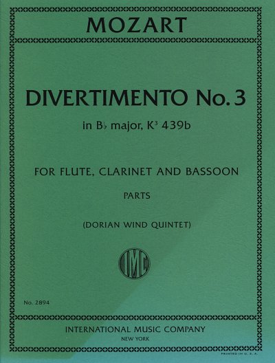 W.A. Mozart: Divertimento K 439C(Anh 229)N.3 Sib (Doria (Bu)