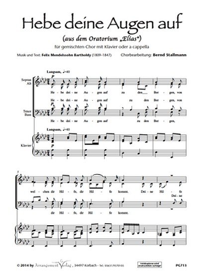 Felix Mendelssohn Bartholdy Hebe deine Augen auf (v, GchKlav