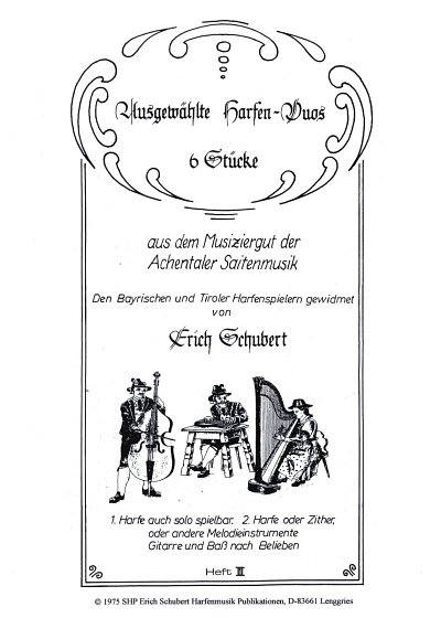 E. Schubert: Sechs ausgewählte Harfen Duos 3, 2Hrf (SppaSt)