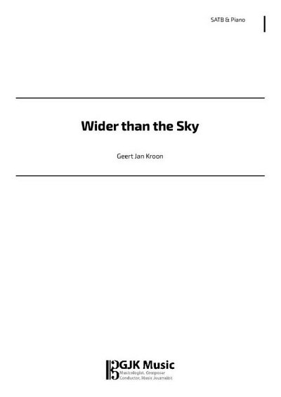 G.J. Kroon: Wider than the Sky, Gch8Klav (Part.)