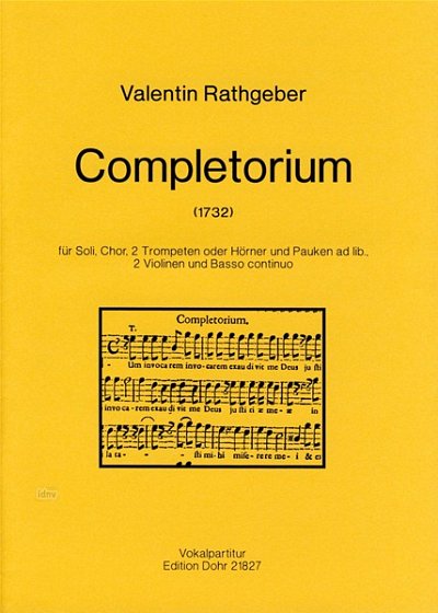 J.V. Rathgeber y otros.: Completorium op. 9