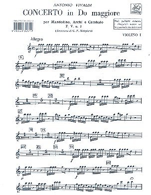A. Vivaldi: Concerto Per Mandolino, Archi E B.C.: In Do Rv 425