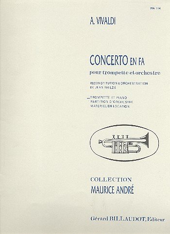 A. Vivaldi: Concerto En Fa Majeur, TrpKlav (KlavpaSt)