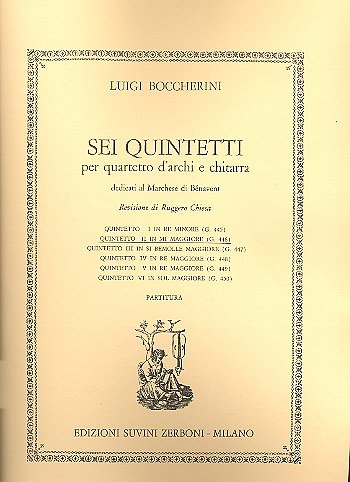 L. Boccherini: Quintetto N. 2 Partitura (Part.)