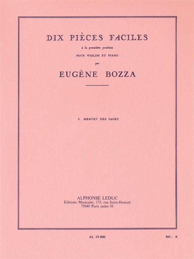 E. Bozza: 10 Pieces Faciles No.3 - Menuet Des , Viol (Part.)