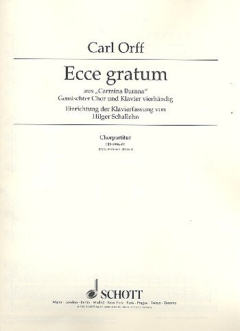 C. Orff: Ecce gratum