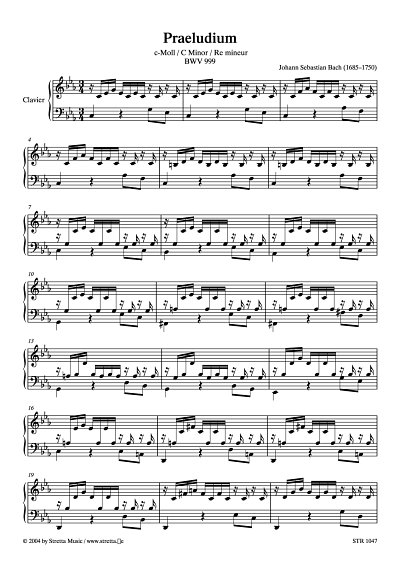 DL: J.S. Bach: Praeludium c-Moll BWV 999
