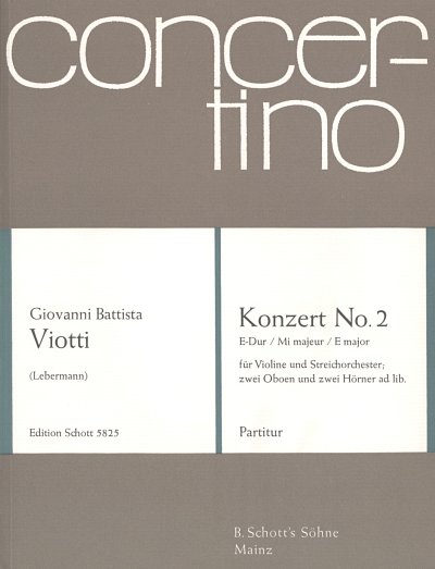 G.B. Viotti: Konzert No. 2 E-Dur  (Part.)