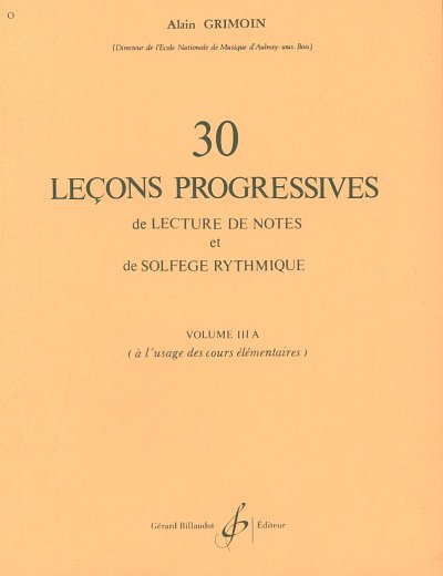 A. Grimoin: 30 Lecons Progressives Vol. 3A