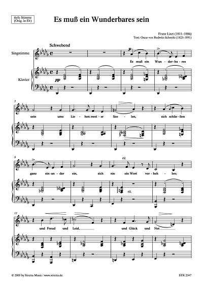 DL: F. Liszt: Es muss ein Wunderbares sein