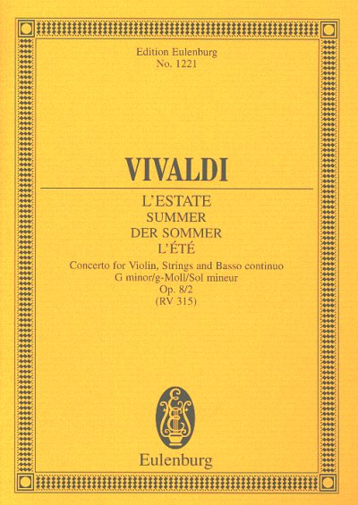 A. Vivaldi: Concerto G-Moll Op 8/2 Rv 315 Pv 336 Der Sommer 