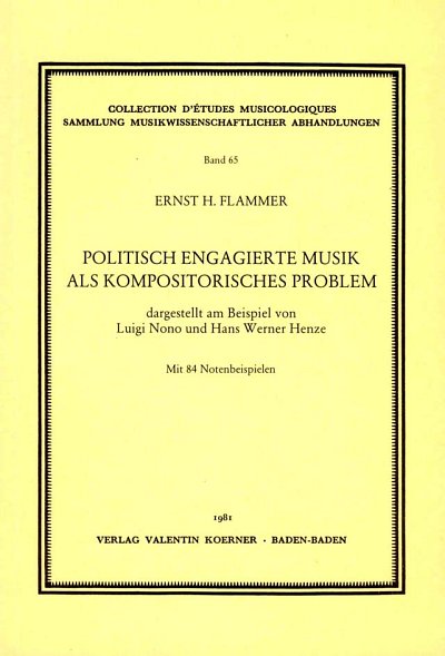 E.H. Flammer: Politisch engagierte Musik als kompositor (Bu)