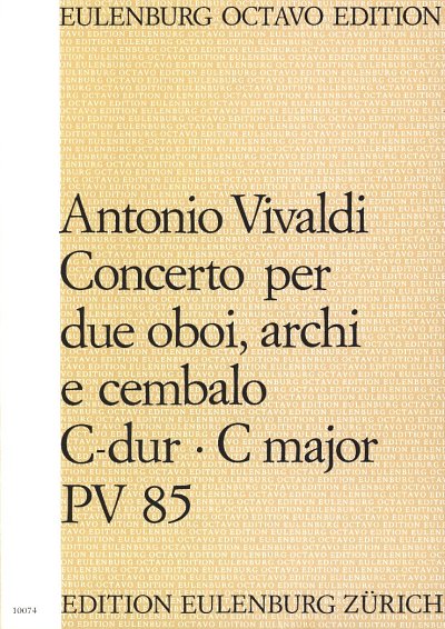 A. Vivaldi: Konzert für 2 Oboen C-Dur RV 5, 2ObStrBc (Part.)