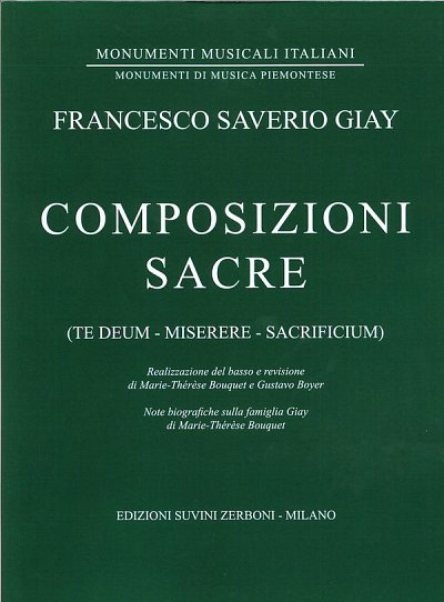 Composizioni Sacre Te Deum, Miserere, Sacrificium