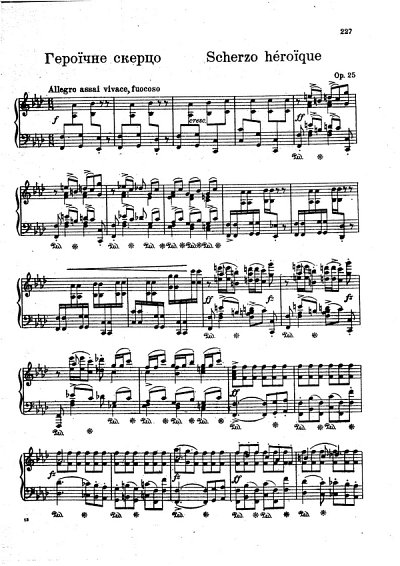 M. Lyssenko: Scherzo héroïque op. 25, Klav