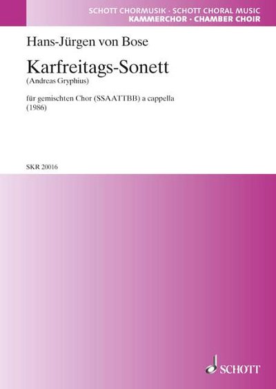 DL: B.H. von: Karfreitags-Sonett, GCh8 (Part.)