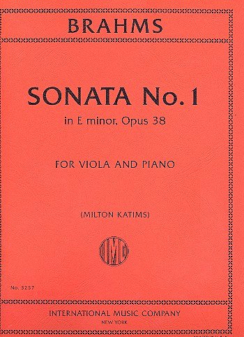 J. Brahms: Sonata N. 1 Op. 38 (Katims) (Bu)