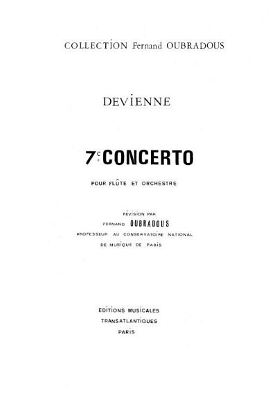 F. Devienne: 7ème Concerto, FlOrch (KASt)