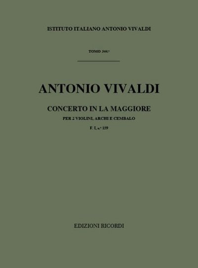 A. Vivaldi: Concerto in La Maggiore (A Major) (Part.)