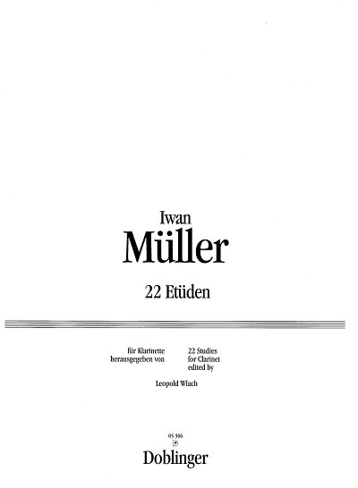 I. Müller: 22 Etüden, Klar