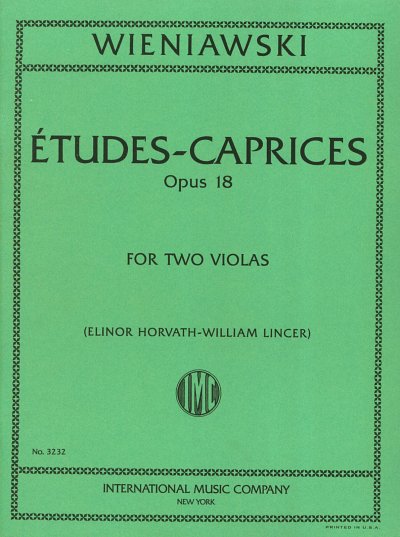 H. Wieniawski: Études-Caprices op.18, 2Vla (Sppa)