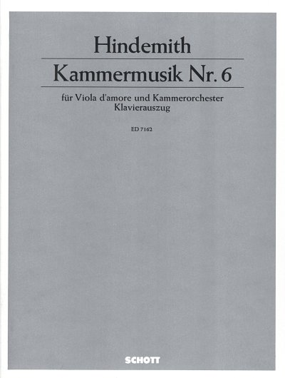 P. Hindemith: Kammermusik Nr. 6 op. 46/1, VdaKlav (KlavpaSt)