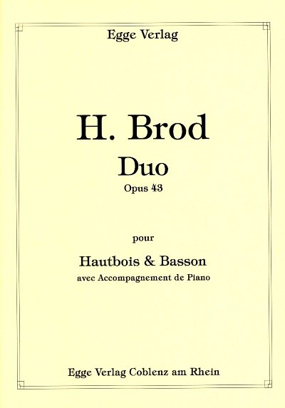 Brod Henri: Duo Op 43