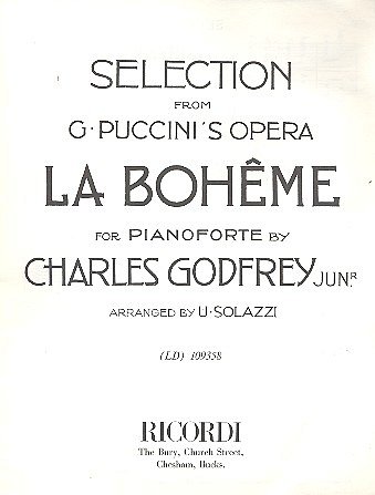 G. Puccini: La Boheme. Selection Pf (Godfrey), Klav