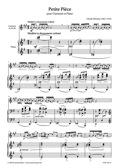 DL: C. Debussy: Petite Piece pour Clarinette et Piano