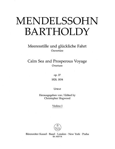 F. Mendelssohn Barth: Meeresstille und glücklic, Sinfo (Vl1)