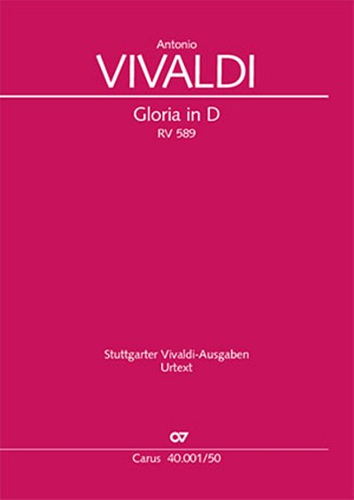 A. Vivaldi: Gloria in D. Revised edition, 3GesGchOrBc (Bc)