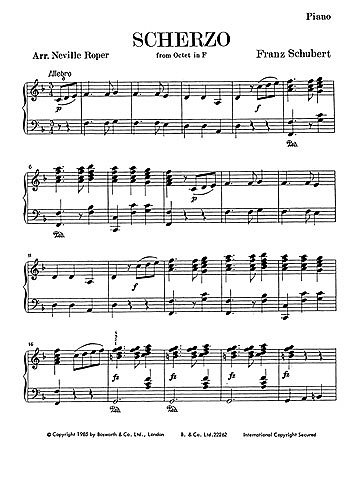 F. Schubert: Scherzo From Octet In F, Sinfo (Pa+St)